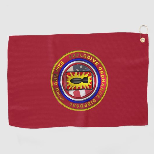 52. Entsorgungsgruppe für Explosivstoffe Golfhandtuch (Horizontal)