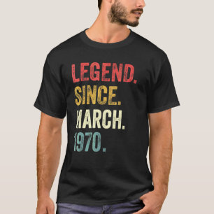 52. Geburtstag 52 Jahre alte Legende seit März 197 T-Shirt