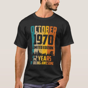 52. Geburtstag 52 Jahre großartig seit Oktober 197 T-Shirt