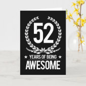 52. Geburtstag (52 Jahre Phantastisch) Karte (Gelbe Blume)