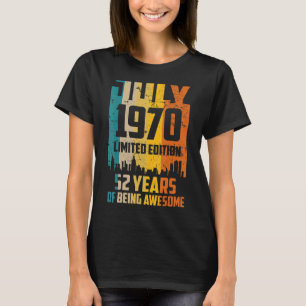 52. Geburtstag 52 Jahre Phantastisch seit Juli 197 T-Shirt