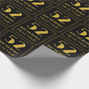 52. Geburtstag ~ Art Deco inspiriertes Aussehen "5 Geschenkpapier