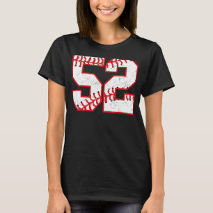 52 Geburtstag Baseball Theme Bday Party Feier T-Shirt