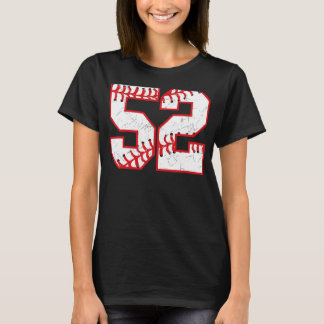 52 Geburtstag Baseball Theme Bday Party Feier T-Shirt