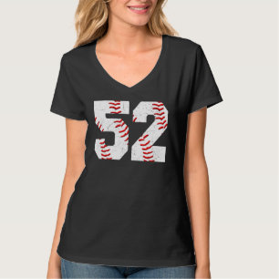 52 Geburtstag Baseball Theme Bday Party Feier T-Shirt