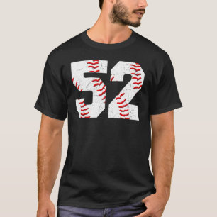 52 Geburtstag Baseball Theme Bday Party Feier T-Shirt