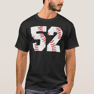 52 Geburtstag Baseball Theme Bday Party Feier T-Shirt