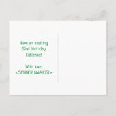 52. Geburtstag: Bold, Fun, Simple, Rainbow 52 Postkarte (Rückseite)