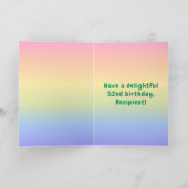 52. Geburtstag: Farbiger Regenbogen # 52, Individu Karte (Innenseite)