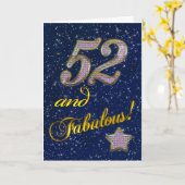 52. Geburtstag für jemanden Fabulous Karte (Gelbe Blume)