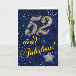 52. Geburtstag für jemanden Fabulous Karte