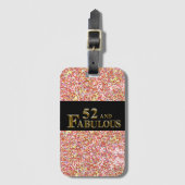 52. Geburtstag Gepäckanhänger (Vorderseite Vertikal)