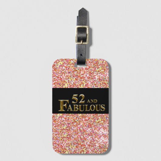 52. Geburtstag Gepäckanhänger (Vorderseite Vertikal)