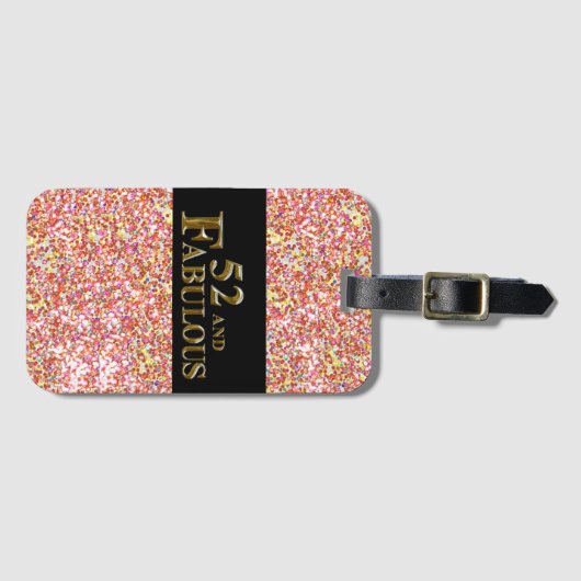 52. Geburtstag Gepäckanhänger (Vorderseite (Horizontal))