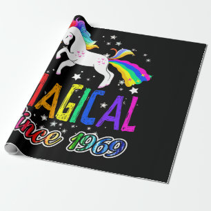 52. Geburtstag Magischer Farting Unicorn Regenboge Geschenkpapier