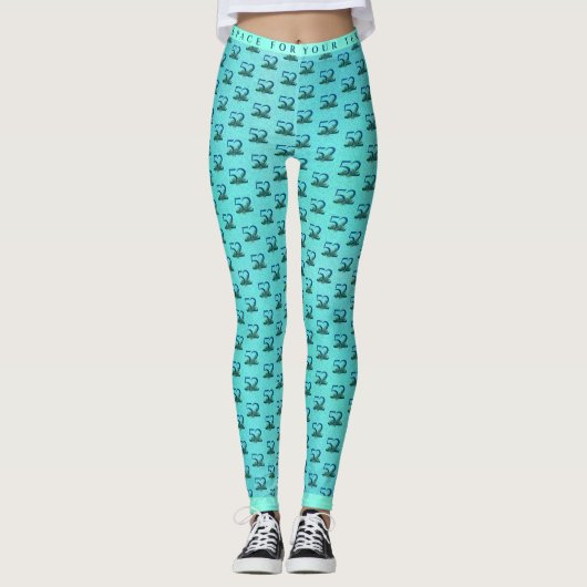 52. Geburtstag oder Jubiläum Pfauenfedern Leggings (Vorderseite)