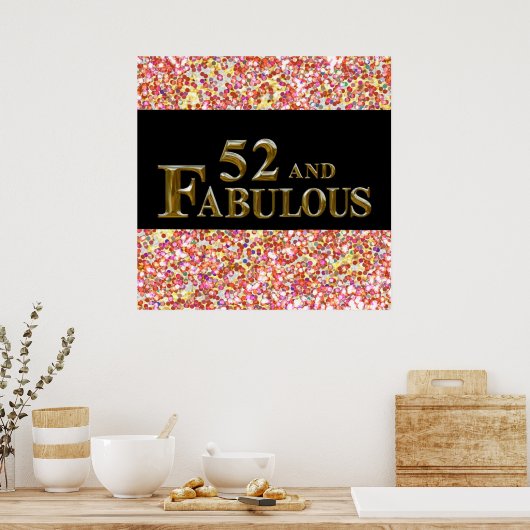 52. Geburtstag Poster (Küche)