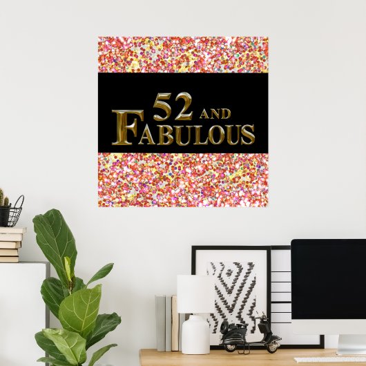 52. Geburtstag Poster (Heimbüro)