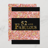 52. Geburtstag Postkarte (Vorne/Hinten)