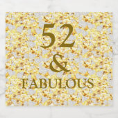 52. Geburtstag Schaumweinetikett (Einzelnes Label)