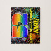 52. Geburtstag: Spaß, bunte feierliche Feuerwerke Puzzle (Vertikal)