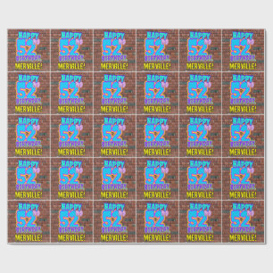 52. Geburtstag: Spaß, Urban Graffiti Inspiriert Lo Geschenkpapier