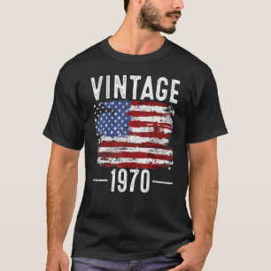 52. Geburtstag US-Flagge Vintage amerikanische Fla T-Shirt