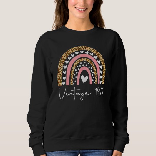 52. Geburtstag Vintag 1970 Rainbow Birthday Sweatshirt (Vorderseite)
