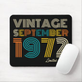 52. Geburtstag Vintag September 1972 Limited Edtn. Mousepad (Mit Mouse)
