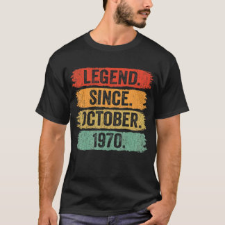 52. Geburtstagsfeier Seit Oktober 1970 Retro Vint T-Shirt