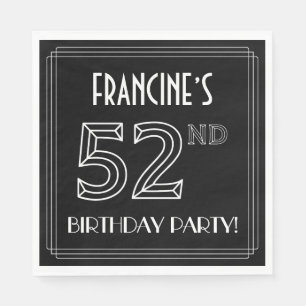 52. Geburtstagsparty: Art-Déco-Stil + Individuelle Serviette