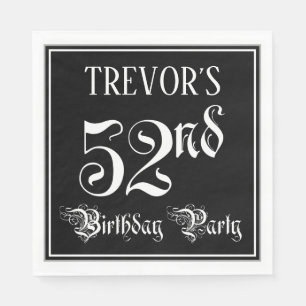 52. Geburtstagsparty - Extravagantes Script + Indi Serviette