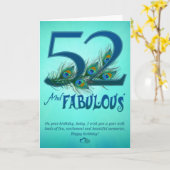 52. Geburtstagsschablone Karten (Gelbe Blume)