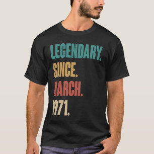 52 Jahre alt Vintage 1971 Geburtstag März 52. Deco T-Shirt