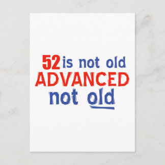 52 Jahre Alte Geburtstagsdesigns Postkarte
