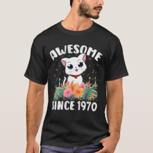 52 Jahre alte Katze Phantastisch seit 1970 52. Bir T-Shirt
