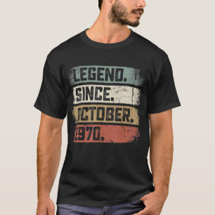 52 Jahre alte Legende seit Oktober 1970 52. Geburt T-Shirt