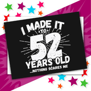 52 Jahre alter sarkastischer Meme lustiger 52. Geb Postkarte