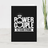 52 Jahre starker Power Paar Niedlich 52 Jahre Jubi Karte (Vorderseite)