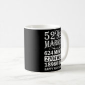 52 Jahre Verheiratet Happy 52. Hochzeitstag Kaffeetasse (VorderseiteRechts)