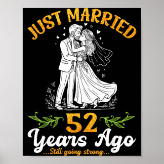 52 Jahre verheiratet Hochzeitstag  Poster
