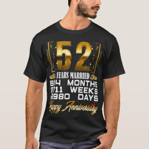 52 Jahre verheiratet  Lustiger 52. Hochzeitstag T-Shirt