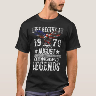 52 Jahre Vintager August 1970 52. Geburtstag Männe T-Shirt