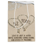 52. Jubiläum Beach Hearts Mittlere Geschenktasche Mittlere Geschenktüte