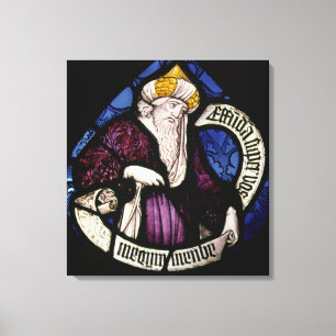 52:Roundel des Propheten Ezekiel, 15. Jahrhundert Leinwanddruck