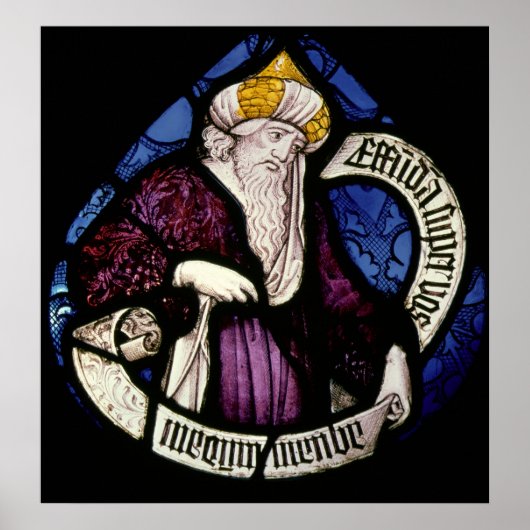 52:Roundel des Propheten Ezekiel, 15. Jahrhundert Poster (Vorne)