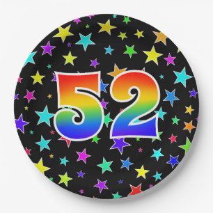 52. Veranstaltung: Bold, Fun, Colorful Rainbow 52 Pappteller