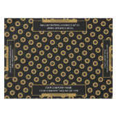 52"X70"-Tischtennislogos Gold und Schwarz Tischdecke (Vorderseite (Horizontal))