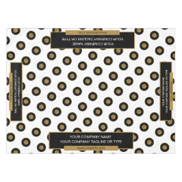 52"X70" Tischtennisloth-Logo Gold Weiß Tischdecke