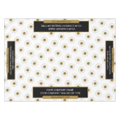 52"X70" Tischtennisloth-Logo Gold Weiß Tischdecke (Vorderseite (Horizontal))